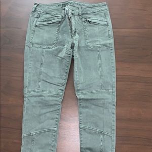 Olive Green Cargo Jeggings